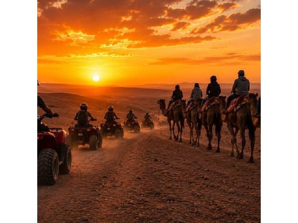Agafay Desert Quad Bike, CamelRide & Sunset Dinner from Marrakech
