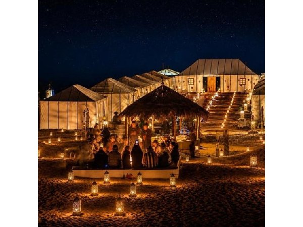 Marrakech:Agafay Desert Overnight with Sunset Quad Bike & Dinner