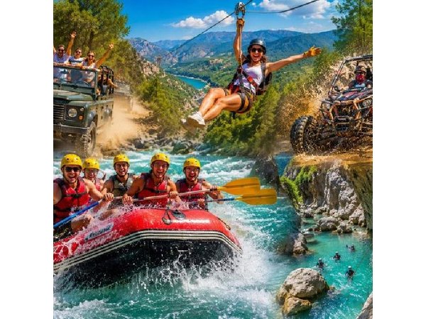 Antalya/Alanya Rafting, Zipline, Jeep, Quad, Buggy Safari