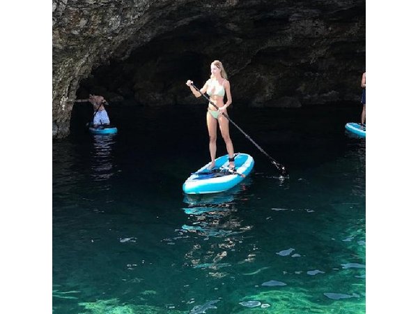 Paddle surfing and snorkeling in Ibiza