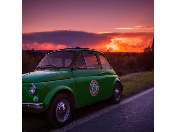 Self-Drive Vintage Fiat 500 Tour from Florence: Sunset Drive and Aperitivo