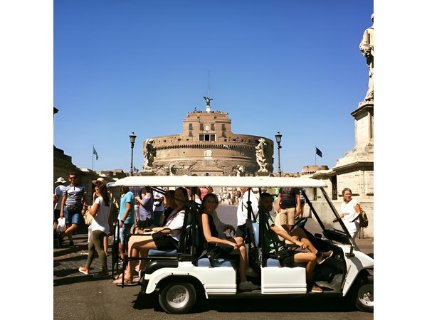 Rome Private Half-Day Tour with Option Golf Cart or Classic eFiat