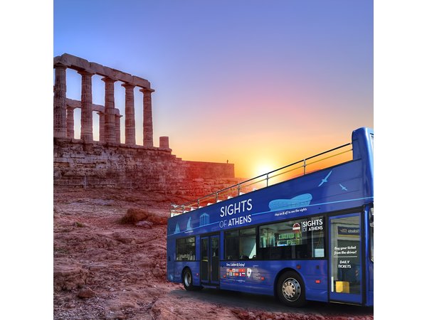 Athens Combo: Hop-on Hop-off Bus & Cape Sounion Sunset Tour