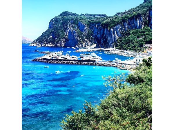 From Capri Semi-Guided tour of island at Pier 23 at 10,35