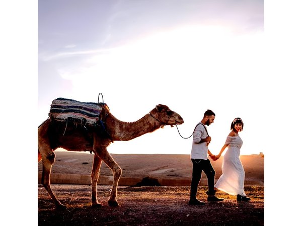 Marrakech: Agafay desert, Magical dinner & sunset and camel ride
