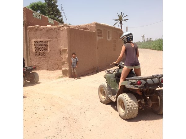 ATV Quad biking in Marrakech desert palmgrove