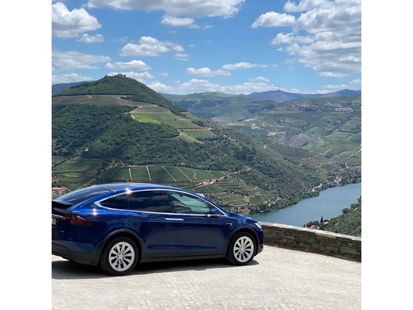 Douro Valley in a Tesla