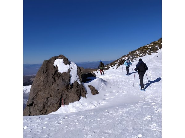 Hiking Snowshoeing in the Sierra Nevada Park, Granada