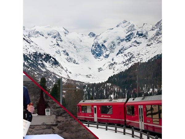 PRIVATE Bernina train, Sankt Moritz & Wines Guided tour from Lake Como or Milan