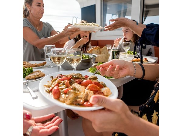 Athens Semi Private Sunset Catamaran Cruise with meal & drinks