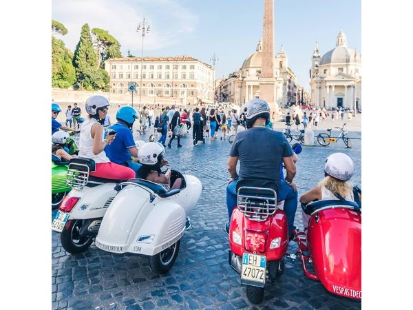 Rome Afternoon Sightseeing Vespa Sidecar Tour with Gourmet Gelato