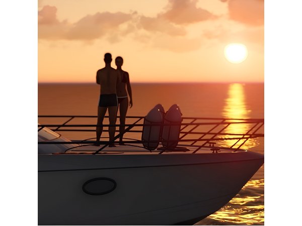 Barcelona Private Luxury Motor Yacht Sunset Cruise with Drinks