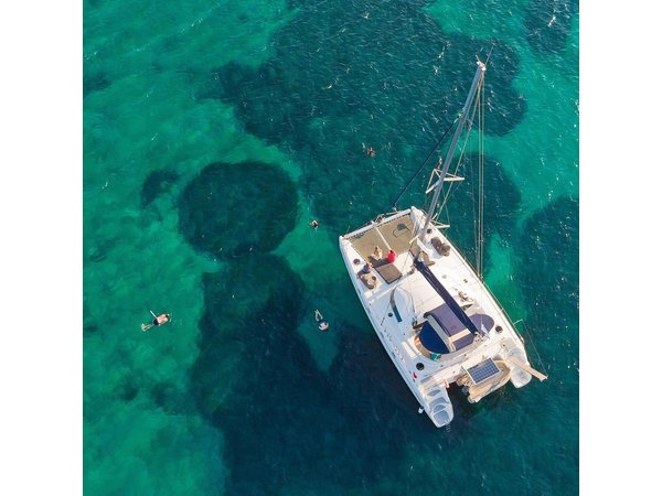 Athens Semi private Morning Catamaran cruise with meal & drinks