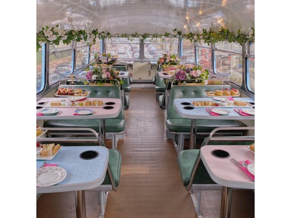 Irish Afternoon Tea on 1960s Vintage Bus in Dublin