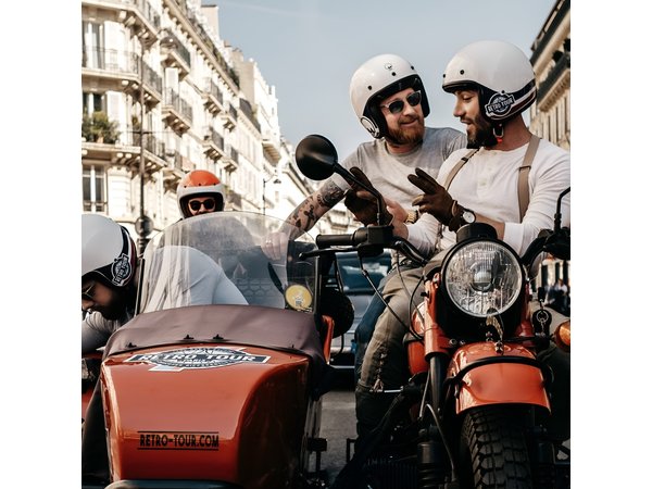 Paris Vintage Private & Bespoke Tour on a Sidecar Motorcycle