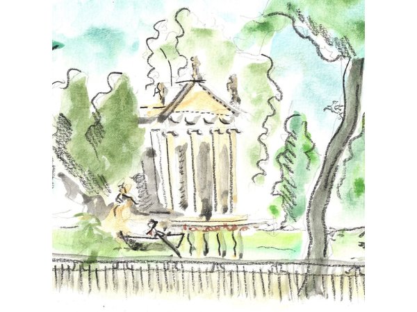 Private Watercolor Tour to Villa Borghese Rome with Guido