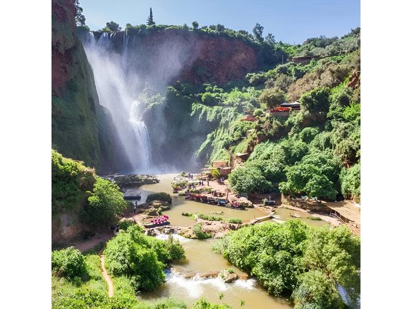 Small group Ouzoud Waterfall Guided Tour Boat Ride from Marrakech