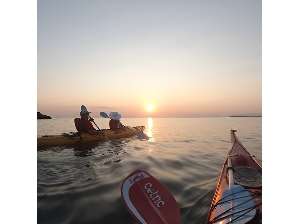 Small Group Sunset Sea Kayaking in Athens Riviera with Snorkeling