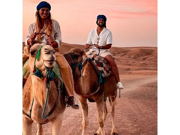 Sunset & Camel Ride & Dinner in Desert Agafay Marrakech