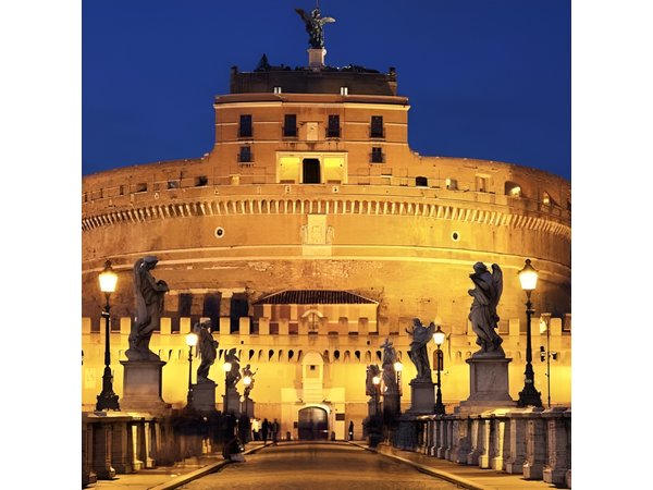 Rome with Golf Cart at Night with Pizza & Ice Cream