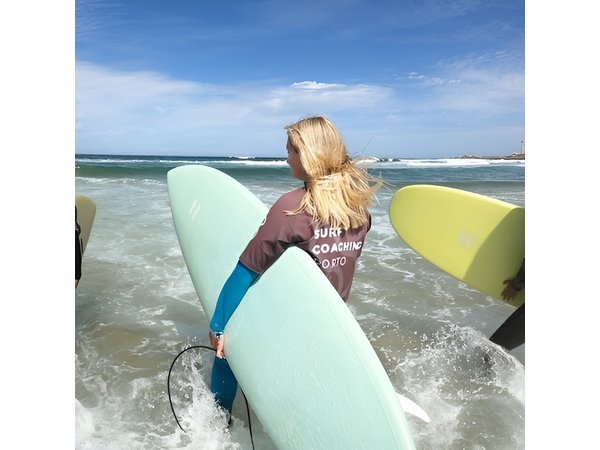 Real Small Group Surf Coaching w/photos in Porto
