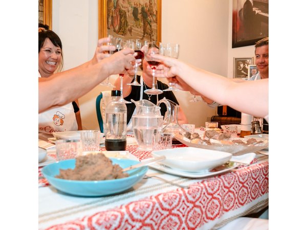 Typical Dining & Cooking Demo at Local's Home in Lucca