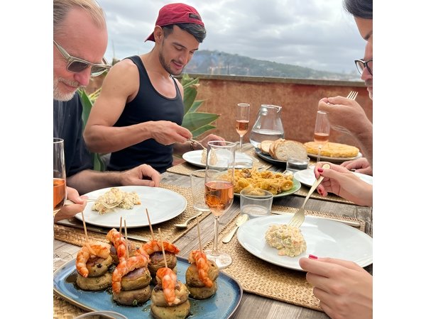 Barcelona: Authentic Tapas & Sangria Cooking Class on a Rooftop