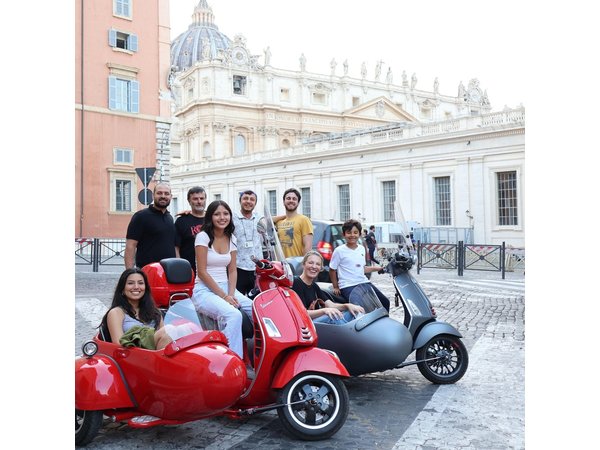 Vespa Sidecar Tour In Rome with Pickup, Drop-off, Gelato included