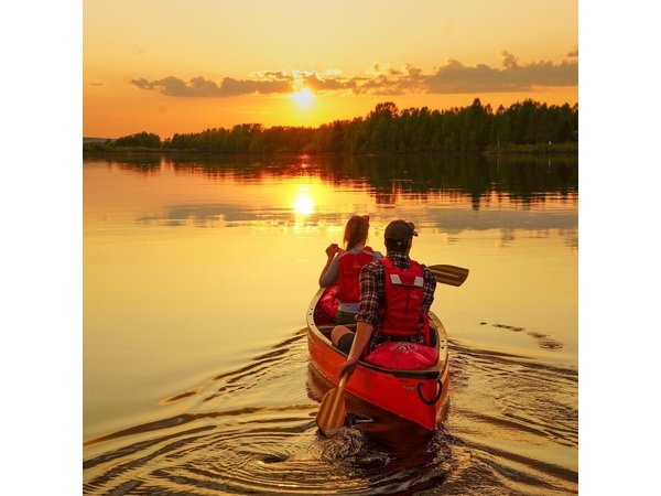 Canoe Tour under the Midnight Sun & Sunset from Rovaniemi