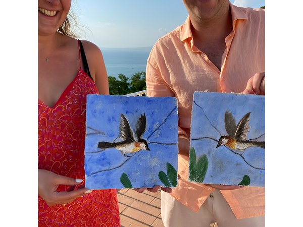 Workshop Fresco Painting & Aperitivo Seaview in Sorrento coast