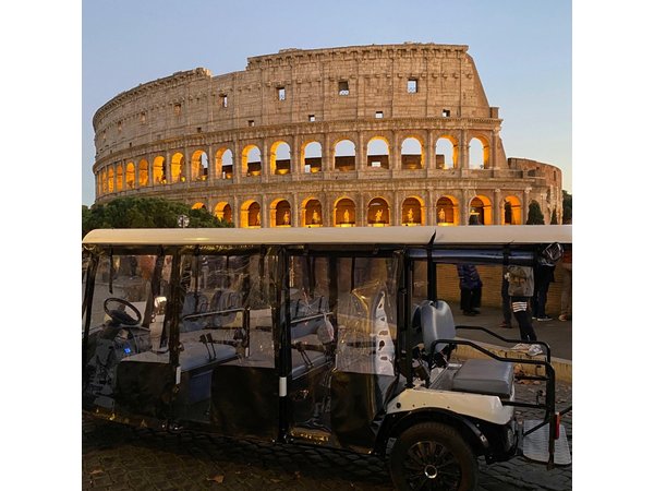 Exclusive Rome - GolfCart Night Tour with Pasta or Pizza & Gelato