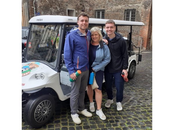 Rome in a Golf Cart Shared tour of Catacomb Ancient Appian