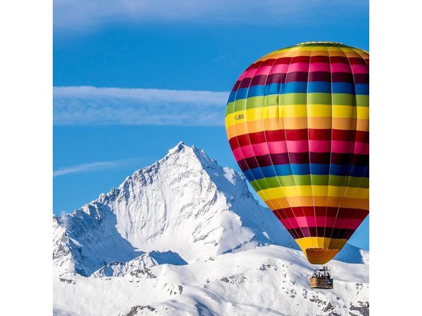 Aosta hot air balloon flight over the Alps with breathtaking views