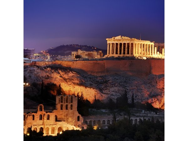 Athens by Night Private Tour with Dinner