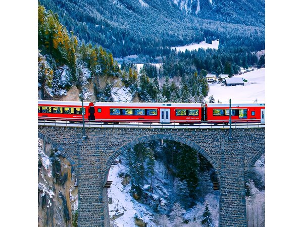 Bernina Red Train, Swiss Alps & St Moritz From Milan