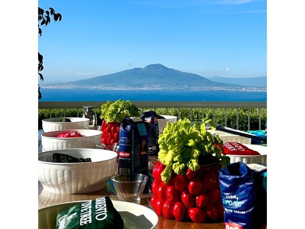 Pizza School with Nino overlooking Vesuvius in Sorrento