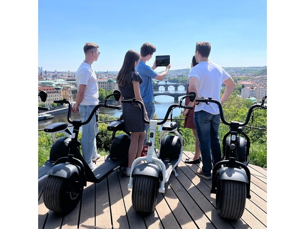 Prague Fat Tire E-Scooter Tour with A Local Guide