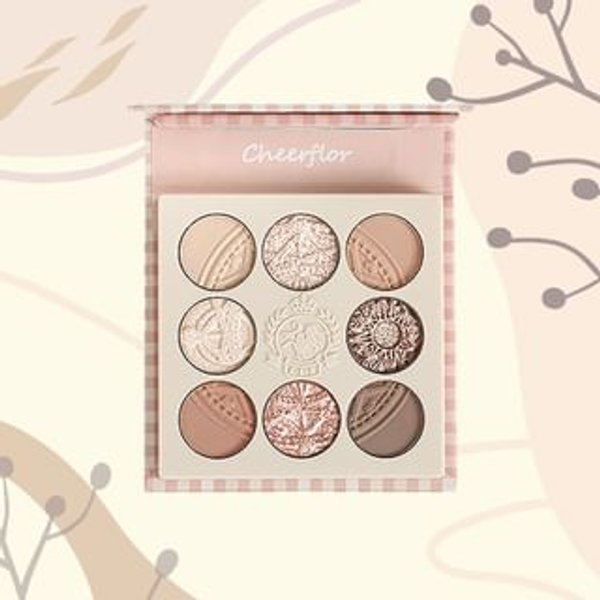 CHEERFLOR - Farley Garden Magic Circle Embossed Eyeshadow - CFR969 Cream Apricot CFR969 Cream Apricot - 6.8g