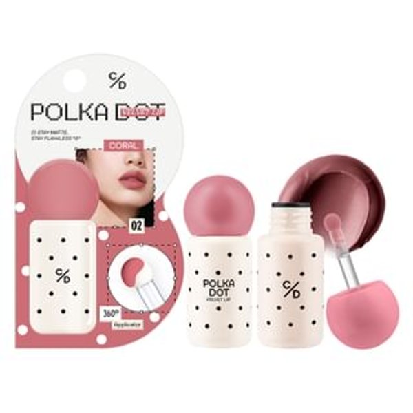 Cathy Doll - Polka Dot Velvet Lip 02 Coral