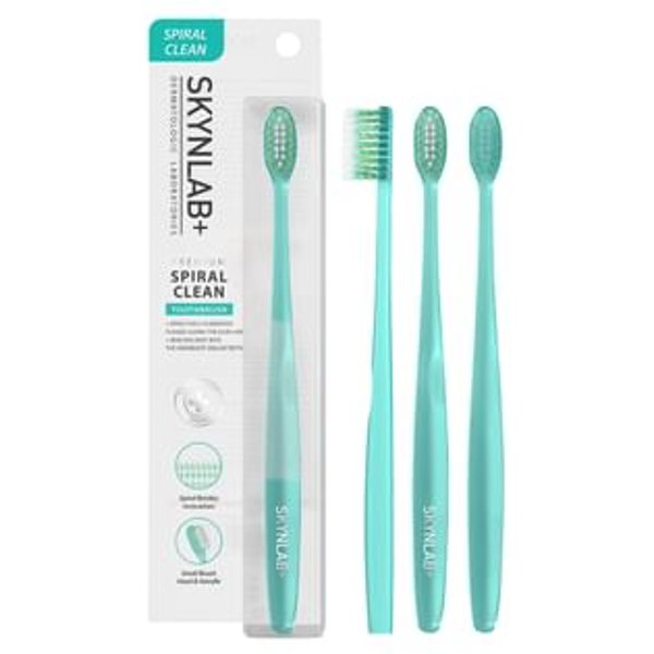 Skynlab - Premium Spiral Clean Toothbrush Green 1 pc