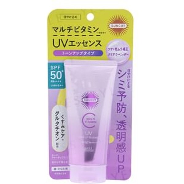 Kose - Suncut R Multi Vitamin UV Tone Up Essence Clear Lavender SPF50+ PA++++ 80g
