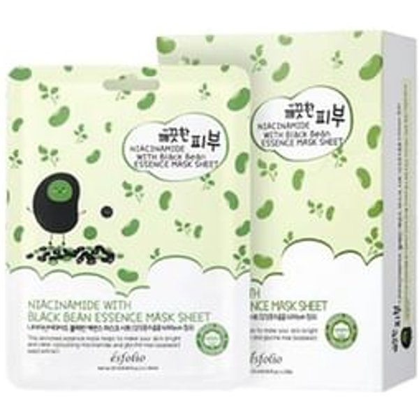 esfolio - Niacinamide With Black Bean Essence Mask Sheet Set - Gesichtsmaske
