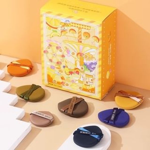 YAOZHI - Weekly Powder Puff Set with Case Set (7pcs)