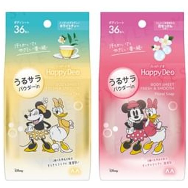 Mandom - Happy Deo Body Sheet Fresh & Smooth Flower Soap - 36 pcs