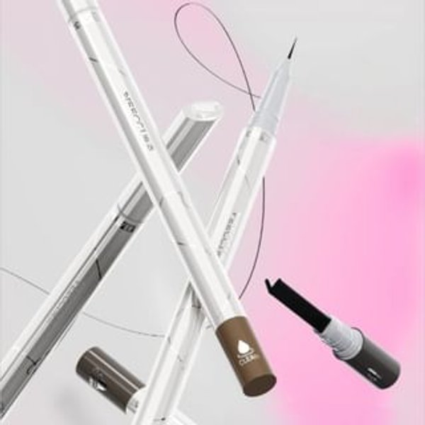 VEECCI - Fine Filaments Liquid Eyeliner - 4 Colors X01# Matte Black - 0.3ml & 0.2ml