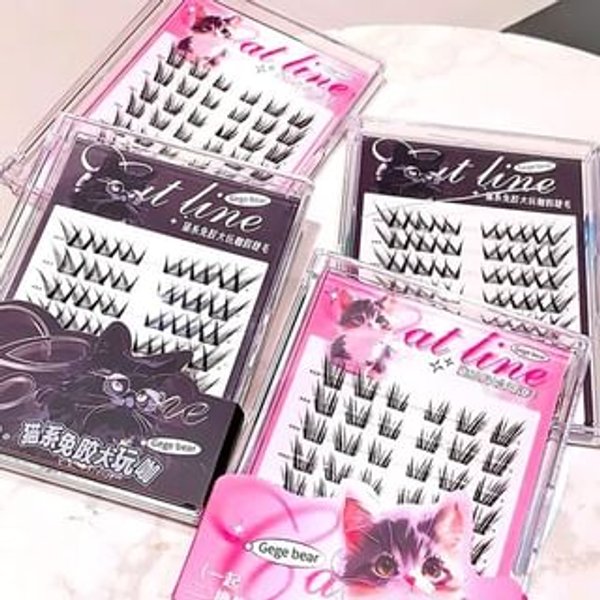 Gege Bear - BUY 3 GET 40% OFF - False Eyelashes - 2 Styles #Black - 24 pairs
