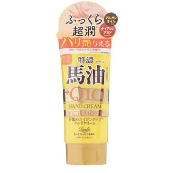 Cosmetex Roland - Loshi Moist Aid Japanese Horse Oil & Q10 Rich Moist Hand Cream 80g