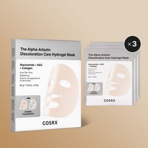 COSRX - Set de Mascarillas The Alpha-Arbutin Discoloration Care Hydrogel Mask Set