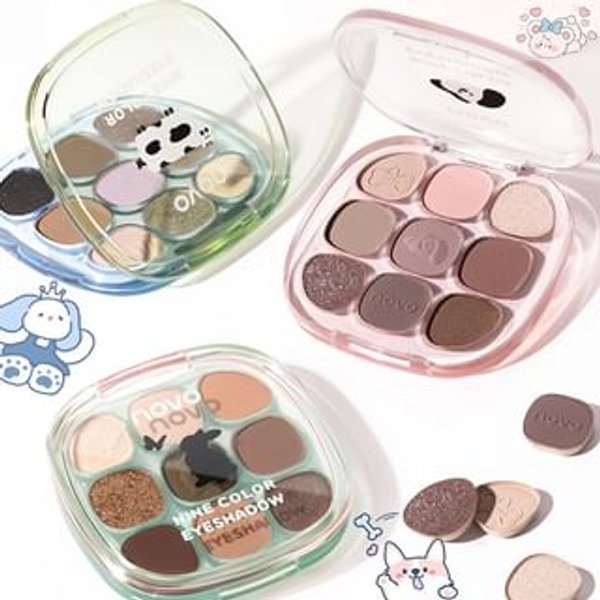 NOVO - Drunken Eyes 9 Color Eyeshadow Palette - 3 Types 02# Sweet Rabbit - 9g