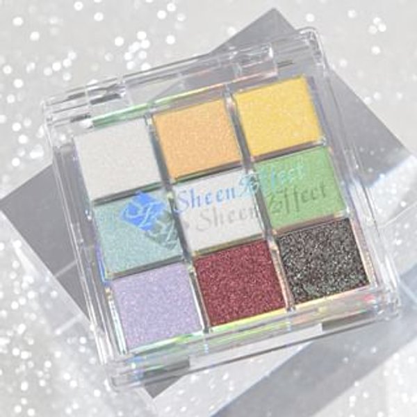 SheenEffect - 9-Color Glittery Chameleon Eyeshadow Palette - 3 Types #Encounter - 8g